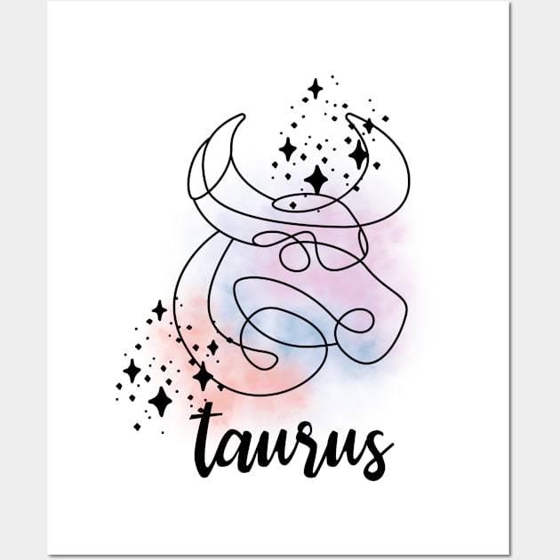 Taurus Zodiac Sign Wall Art by swagmaven